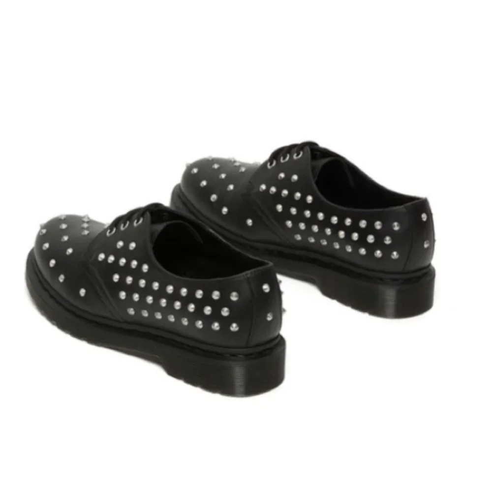 Dr Martens 1461 Stud Wanama Leather Oxford Shoes in Black Size 6 - Picture 2 of 10